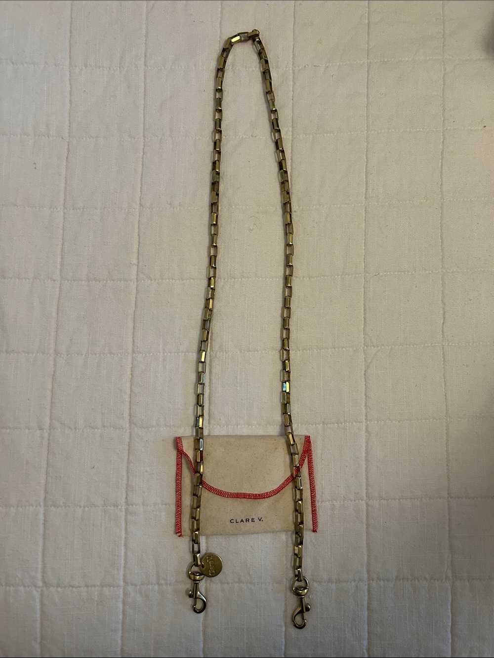 Clare V. Strap • Box Chain • Italian Brass - Picture 4 of 6